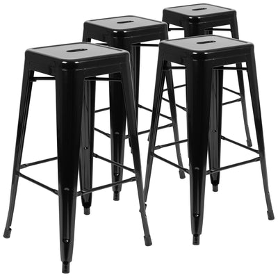 black metal barstools