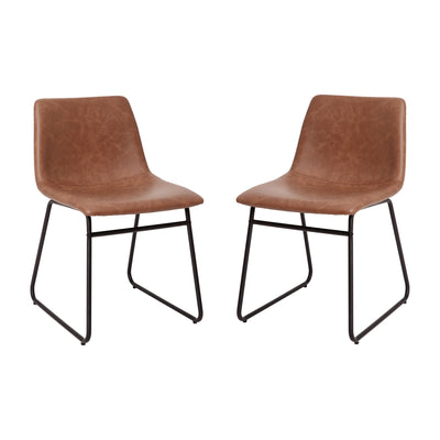 brown leather restaurant dining chairs