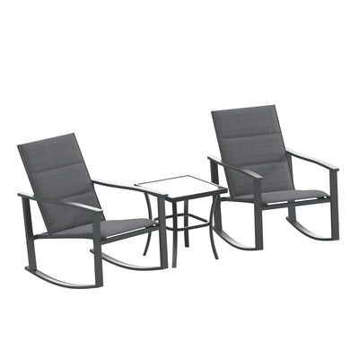 gray rocking patio chairs