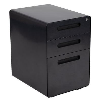 black metal filing cabinet