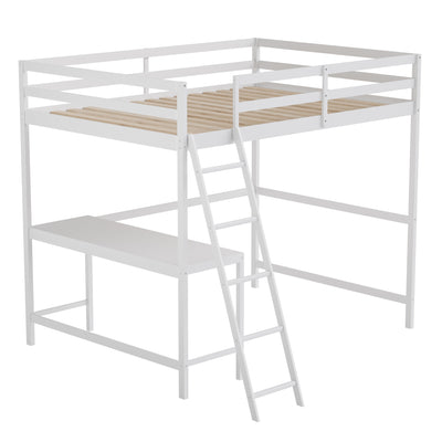 white loft bed for kids