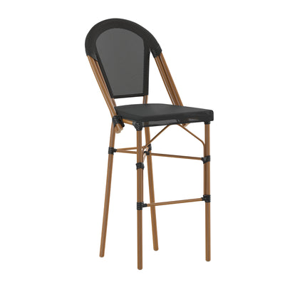 black french bistro style barstool