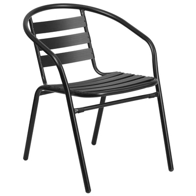 black commercial patio chair