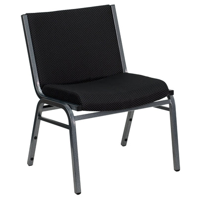 big and tall stack chair black with white dot