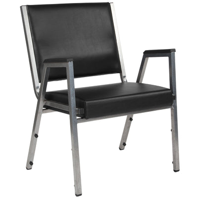 black vinyl bariatric stack chair
