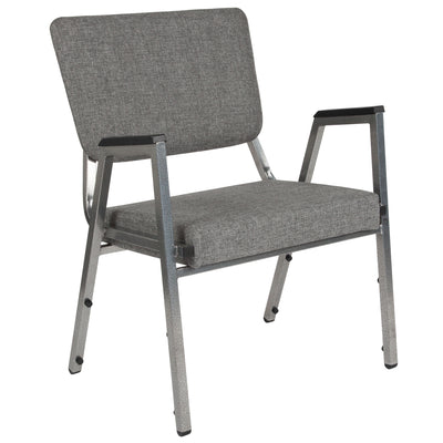 gray fabric bariatric stack chair