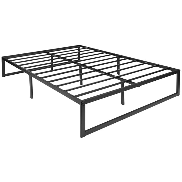 Full |#| 14inch Full Platform Bed Frame; 10inch Pocket Spring Mattress & 2inch Memory Foam Topper