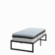 Twin |#| 14inch Twin Platform Bed Frame; 10inch Pocket Spring Mattress & 2inch Memory Foam Topper