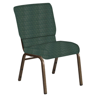 18.5''W Church Chair in Arches Fabric - Gold Vein Frame - View 1