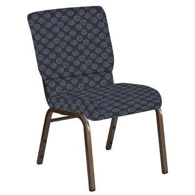 18.5''W Church Chair in Cirque Fabric - Gold Vein Frame - View 1