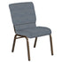 18.5''W Church Chair in Galaxy Fabric - Gold Vein Frame
