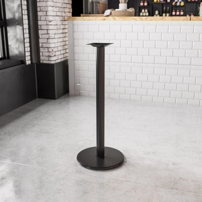 18'' Round Restaurant Table Base with 3'' Dia. Bar Height Column - View 2