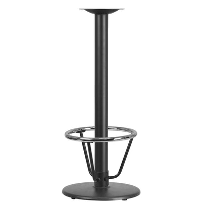 18'' Round Restaurant Table Base with 3'' Dia. Bar Height Column and Foot Ring - View 1
