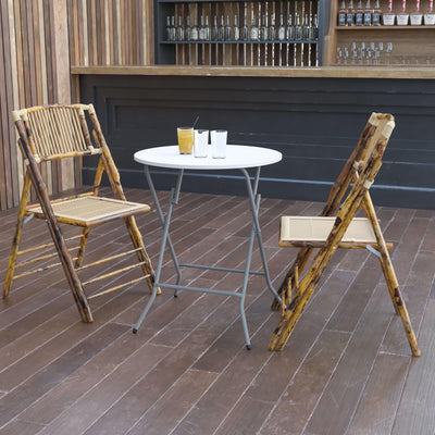 2-Foot Round Plastic Folding Table - View 2