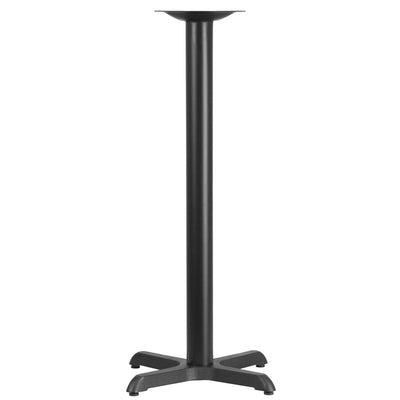 22'' x 22'' Restaurant Table X-Base with 3'' Dia. Bar Height Column - View 1
