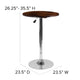23.5inch Round Adjustable Pine Wood Table (Adjustable Range 26.25inch - 35.5inch)