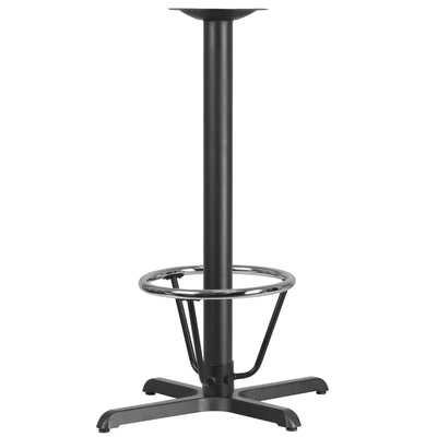 23.5'' x 29.5'' Restaurant Table X-Base with 3'' Dia. Bar Height Column and Foot Ring - View 1