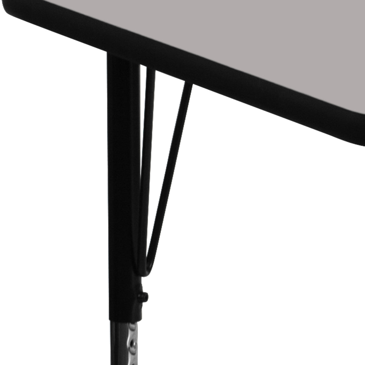 Gray |#| 24inchW x 60inchL Rectangular Grey HP Laminate Activity Table - Height Adjustable Legs