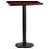 24'' x 30'' Rectangular Laminate Table Top with 18'' Round Bar Height Table Base
