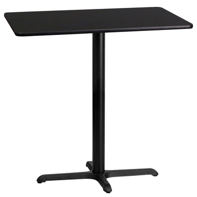24'' x 42'' Rectangular Laminate Table Top with 23.5'' x 29.5'' Bar Height Table Base - View 1