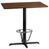 24'' x 42'' Rectangular Laminate Table Top with 23.5'' x 29.5'' Bar Height Table Base and Foot Ring