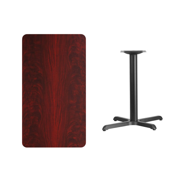 Mahogany |#| 24inch x 42inch Laminate Table Top with 23.5inch x 29.5inch Table Height Base