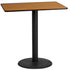 24'' x 42'' Rectangular Laminate Table Top with 24'' Round Bar Height Table Base