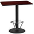 24'' x 42'' Rectangular Laminate Table Top with 24'' Round Bar Height Table Base and Foot Ring