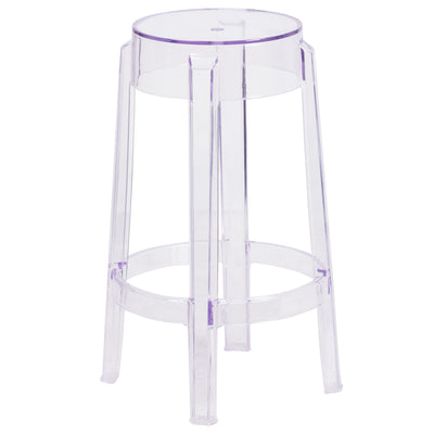 25.75'' High Transparent Counter Height Stool - View 1