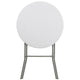 Granite White |#| 2.6-Foot Round Granite White Plastic Bar Height Folding Event Table