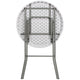 Granite White |#| 2.6-Foot Round Granite White Plastic Bar Height Folding Event Table