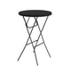 Black |#| 2.6-Foot Round Plastic Bar Height Folding Event Table in Black