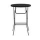 Black |#| 2.6-Foot Round Plastic Bar Height Folding Event Table in Black