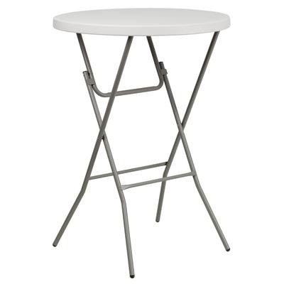 2.63-Foot Round Plastic Bar Height Folding Table - View 1