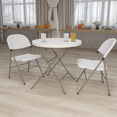 2.63-Foot Round Plastic Folding Table - View 2