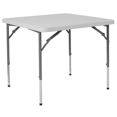 2.79-Foot Square Height Adjustable Plastic Folding Table - View 1
