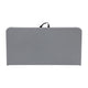 Gray |#| 2.83-Foot Square Bi-Fold Gray Plastic Folding Table with Carrying Handle