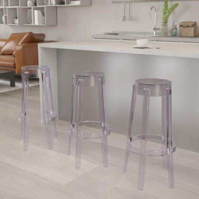 29.75'' High Transparent Barstool - View 2