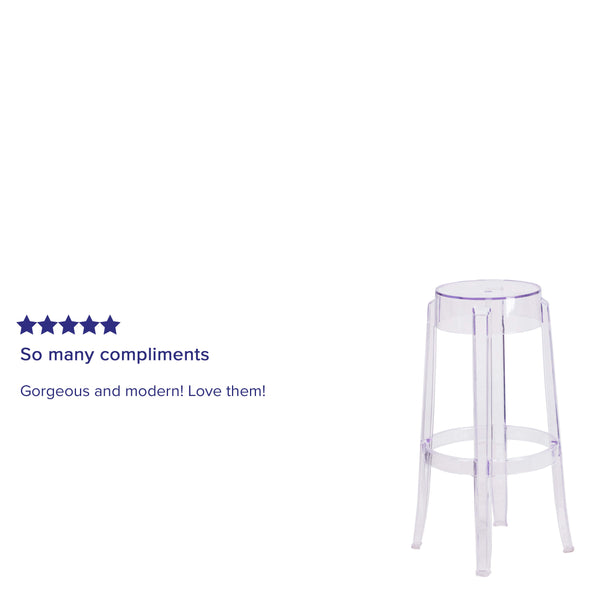 29.75inch High Transparent Barstool - Restaurant & Bar Furniture