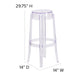 29.75inch High Transparent Barstool - Restaurant & Bar Furniture