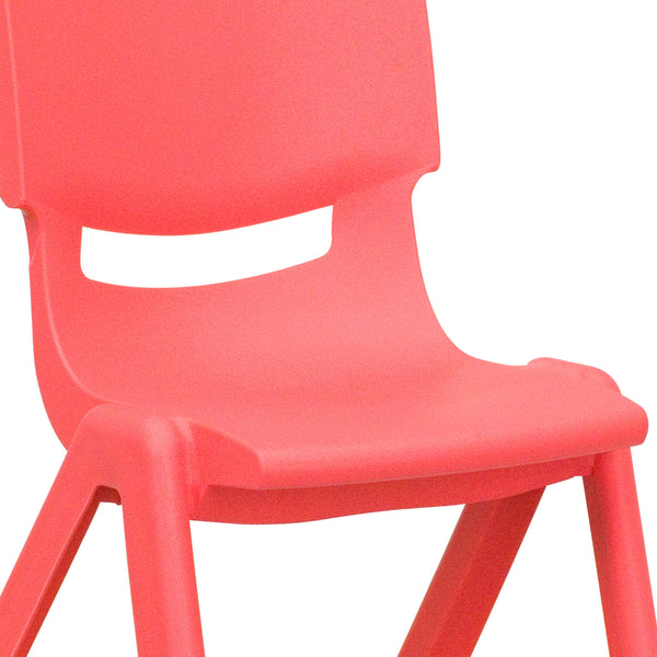 Red |#| 2 Pack Red Plastic Stackable School Chair with 10.5inchH Seat, Preschool Chair