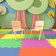 Natural |#| 2 Pack Natural Plastic Stack School Chair with 13.25inchH Seat, K-2 School Chair