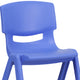 Blue |#| 2 Pack Blue Plastic Stackable School Chair with 13.25inchH Seat, K-2 School Chair