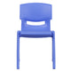 Blue |#| 2 Pack Blue Plastic Stackable School Chair with 13.25inchH Seat, K-2 School Chair