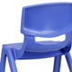 Blue |#| 2 Pack Blue Plastic Stackable School Chair with 13.25inchH Seat, K-2 School Chair