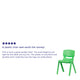 Green |#| 2 Pack Green Plastic Stackable School Chair with 13.25inchH Seat, K-2 School Chair