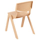 Natural |#| 2 Pack Natural Plastic Stack School Chair with 13.25inchH Seat, K-2 School Chair