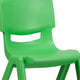 Green |#| 2 Pack Green Plastic Stackable School Chair with 15.5inchH Seat