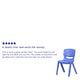 Blue |#| 2 Pack Blue Plastic Stackable School Chair with 15.5inchH Seat