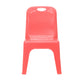 Red |#| 2 Pack Red Plastic Stackable School Chair with Carrying Handle and 11inchH Seat